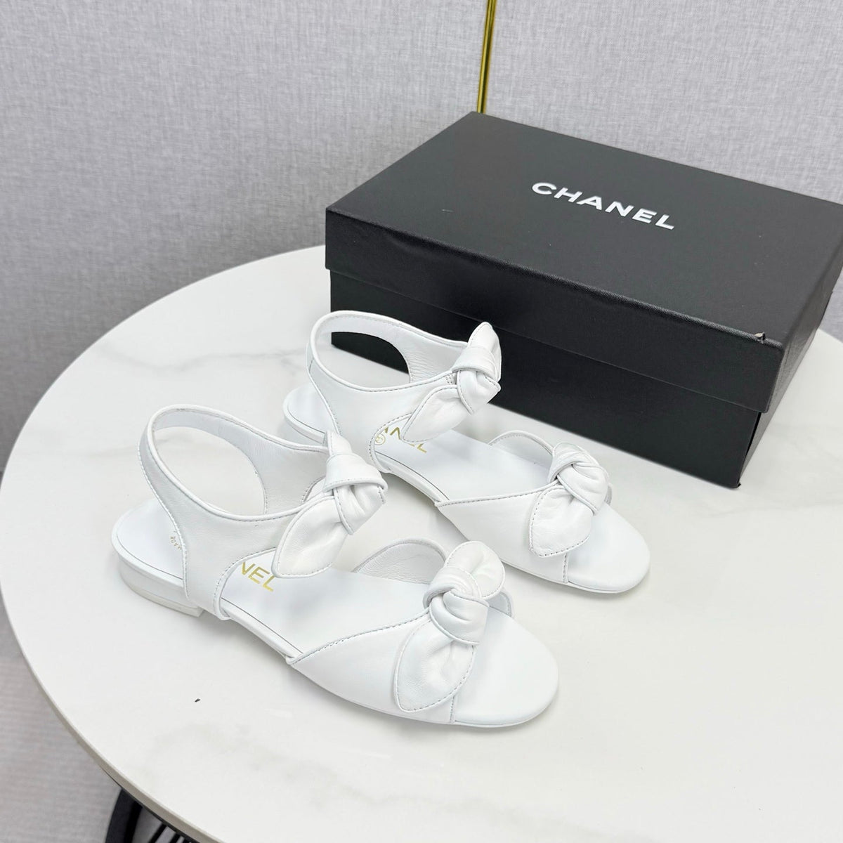Chanel 2026 Slingback Sandals Bow Sheepskin 801644