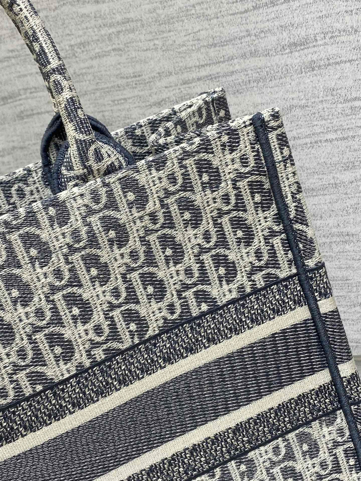 CD Medium Dior Book Tote Light Blue Denim Oblique Jacquard