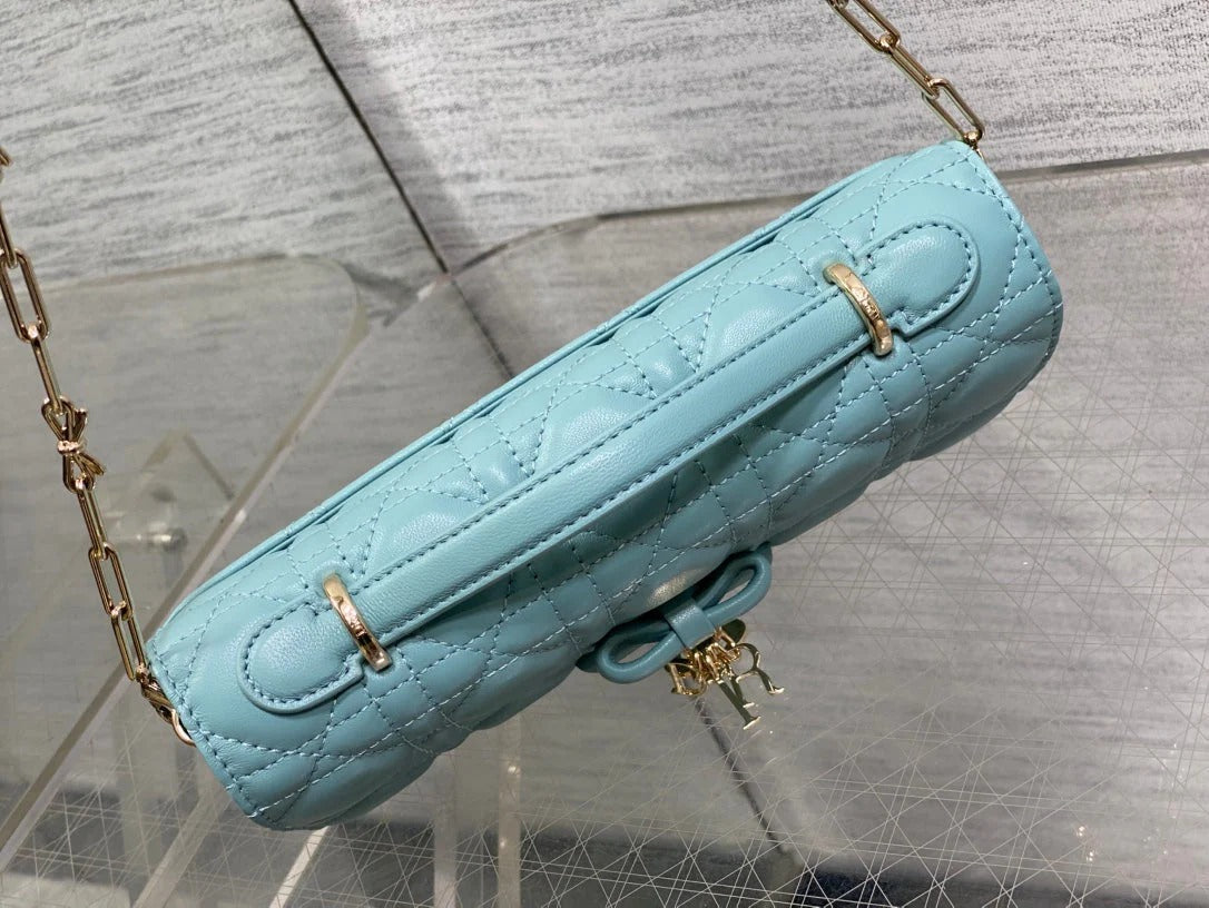 Dior 2026 My Dior Bag 21cm Tourmaline Blue Lambskin 289024