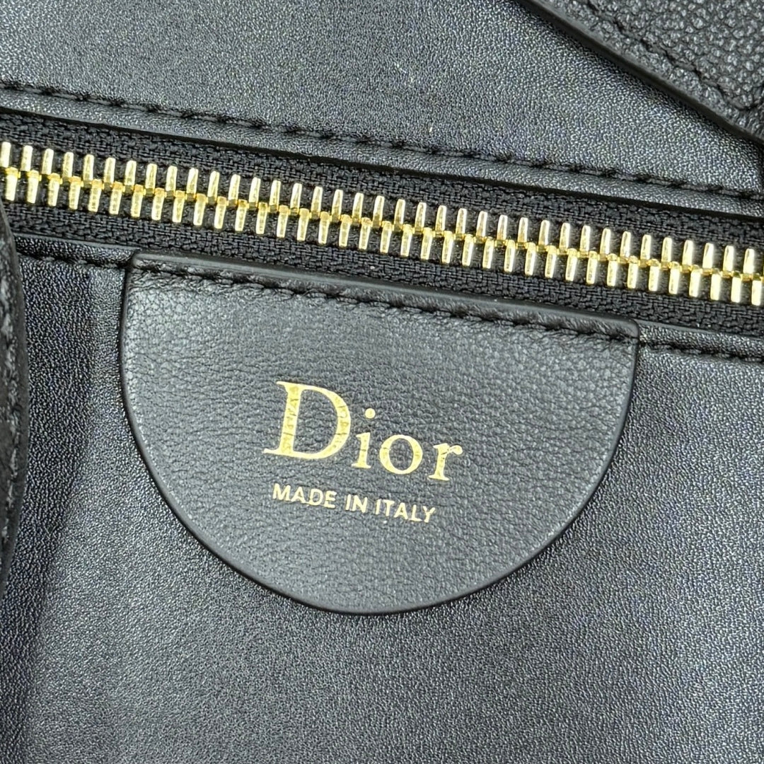 CD Diorly Shoulder Bag 31.5cm Black Cowhide Leather 158570