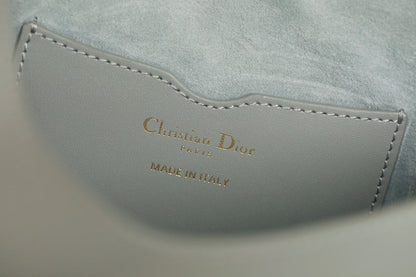 MEDIUM CD BOBBY 22CM DARK GREY CALFSKIN GOLD HARDWARE