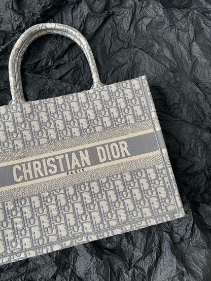 Medium CD Book Tote 36cm Grey