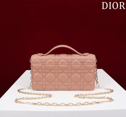 my cd mini 21 rose lambskin