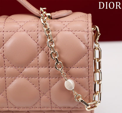 my cd mini 21 rose lambskin