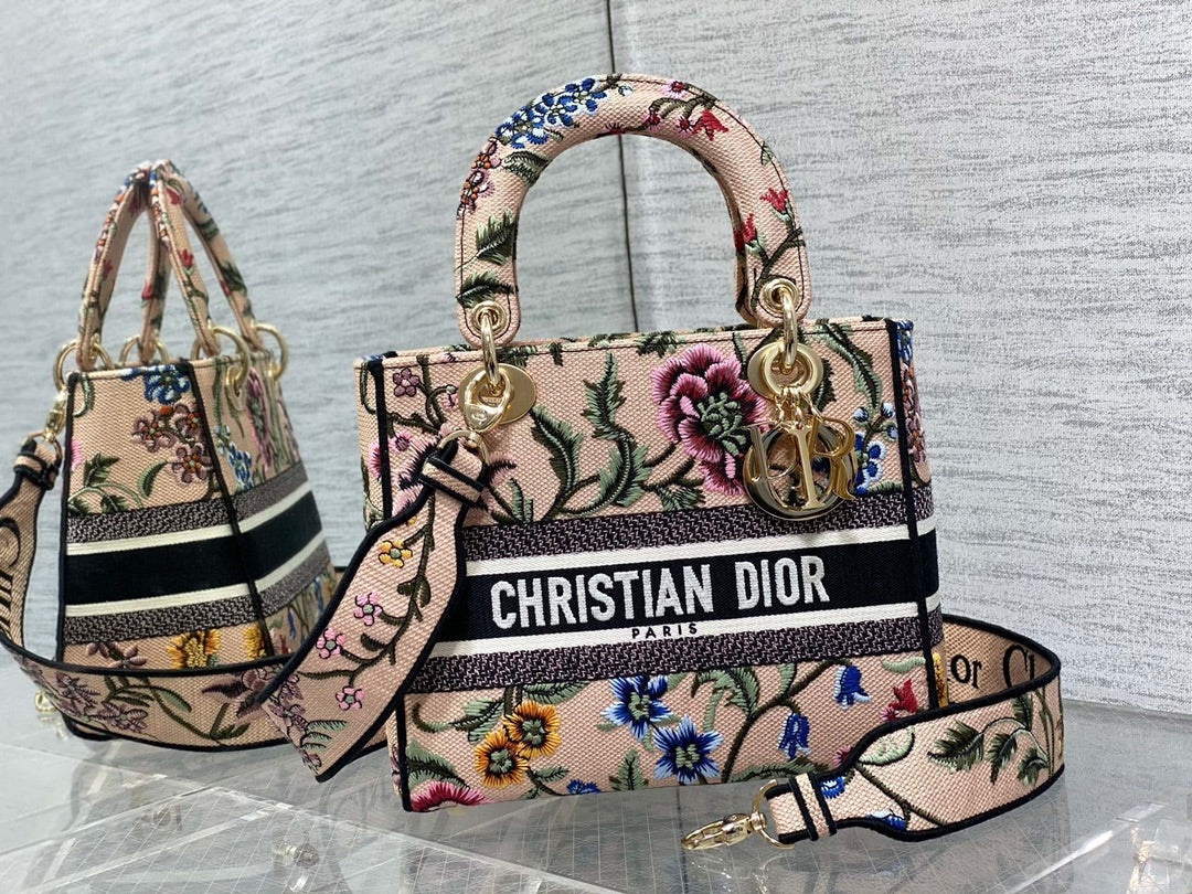 CD Floral Pollen 24 Lady Dior Bag Canvas 336648
