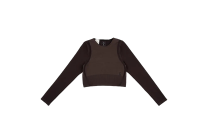 Studio Knit Long-T Crop "Pebble Black" 1WF10263573