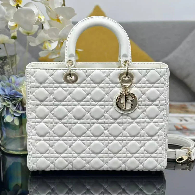 Dior 2026 Lady Bag 32cm White Leather
