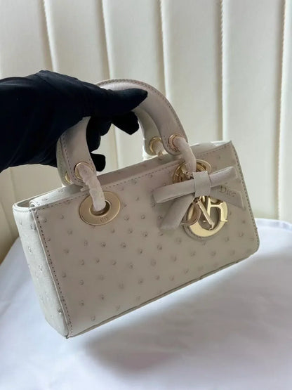 Dior 2026 Lady D-Joy Bag 19cm Ostrich Leather