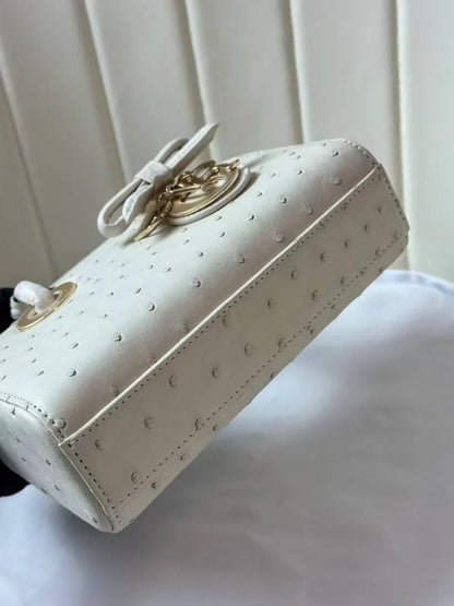 Dior 2026 Lady D-Joy Bag 19cm Ostrich Leather