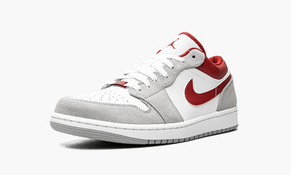 AIR JORDAN 1 LOW SE White / Grey / Red Sneakers - Vintage Inspired