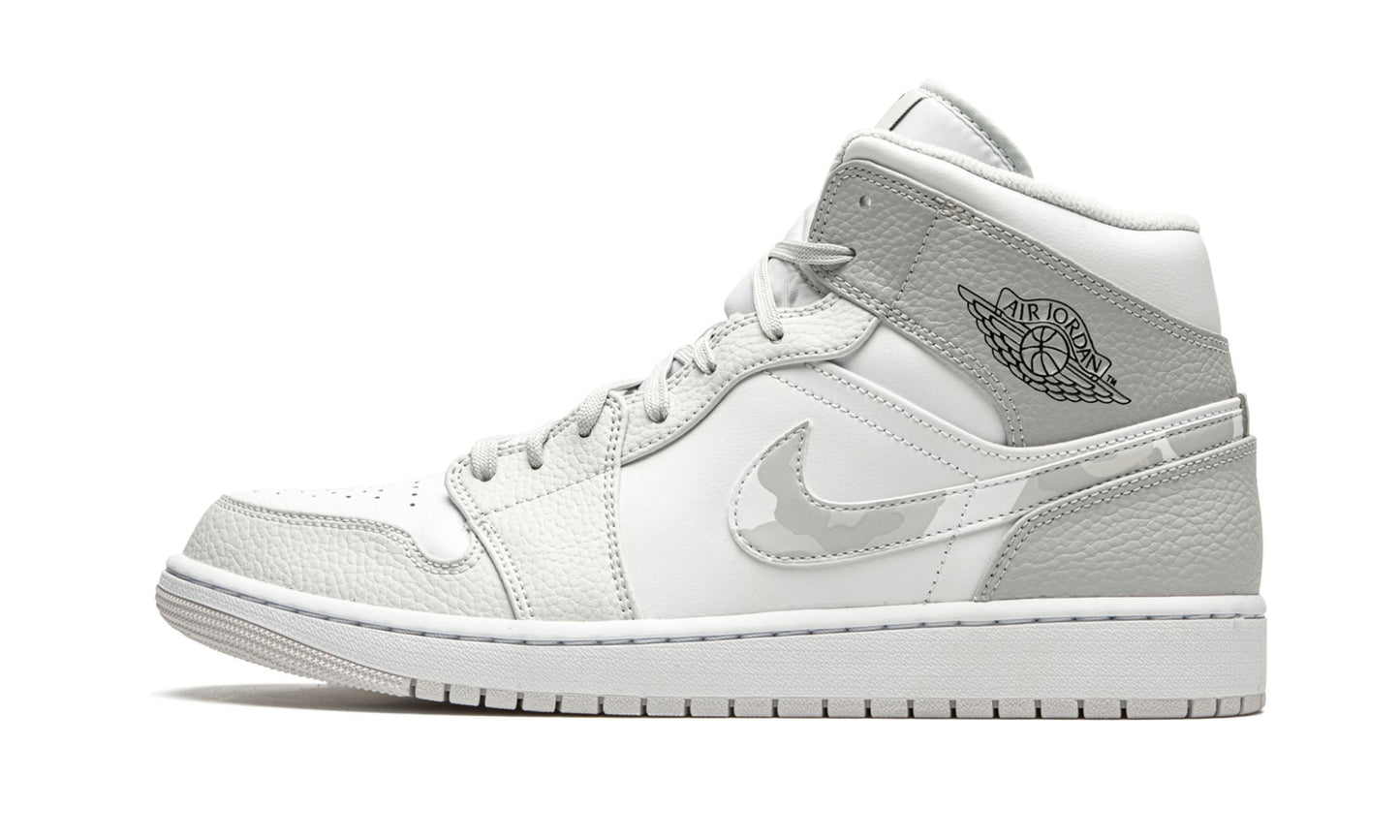 Air Jordan 1 Mid White Camo Sneakers - OG Colorway | Hype Sneaker
