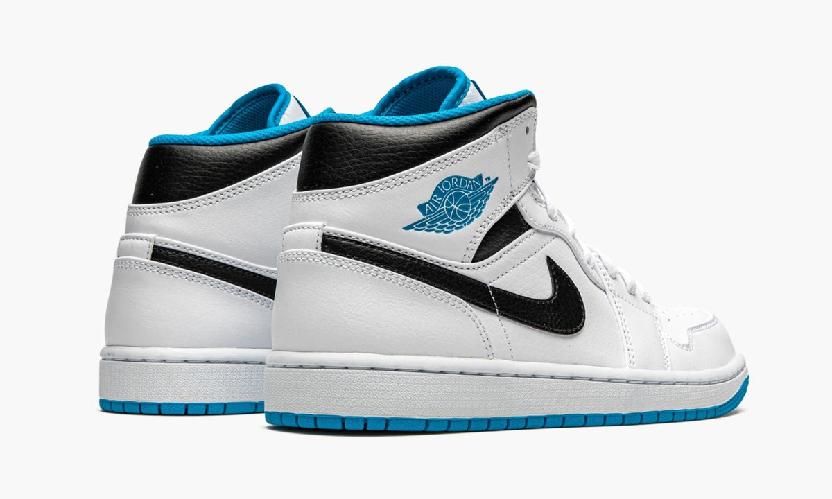 Air Jordan 1 Mid White / Laser Blue Sneakers - Modern Classic