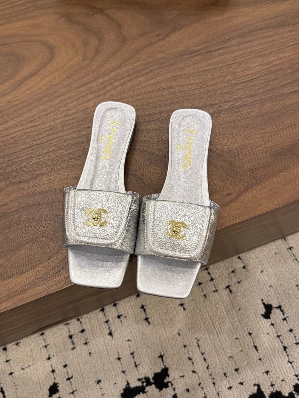 Chanel 2026 Double C Buckle Square Toe Slipper 857303