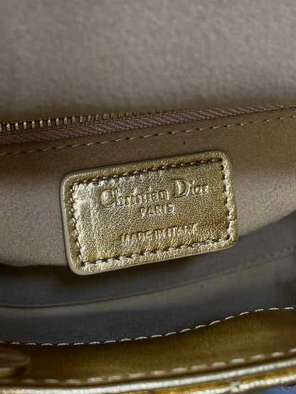 Dior 2026 Mini Lady Dior Bag Gold Lambskin 270893