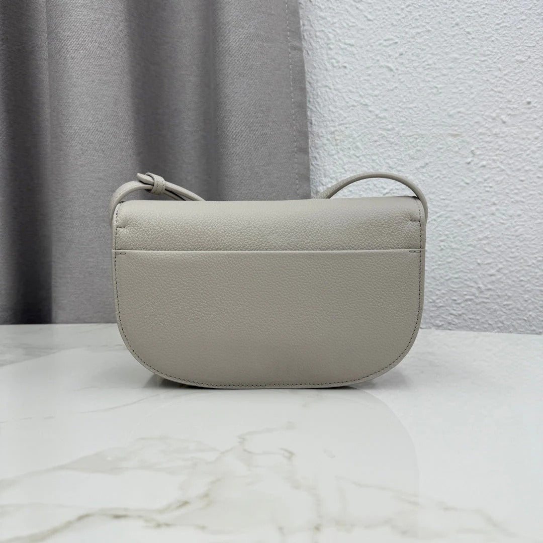 Dior 2026 Médaillon Flap Bag Rock Grey Grained Calfskin