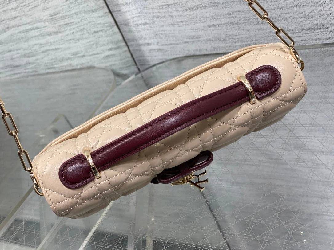 Dior 2026 My Dior Mini Bag Two-Tone Trench and Hermitage Red Lambskin 284083