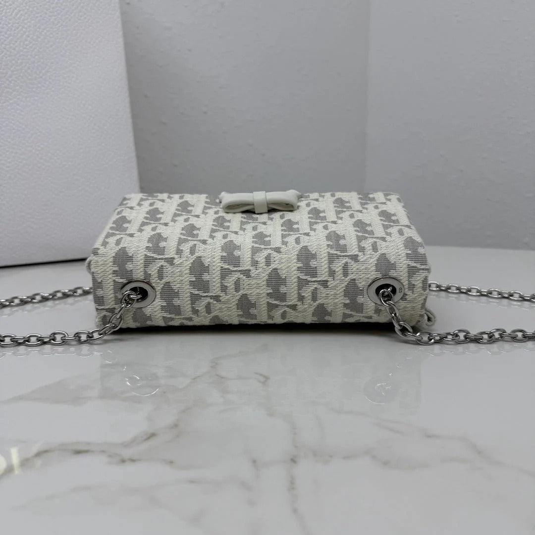 Dior 2026 Chain Bag 21cm Fabric Lambskin