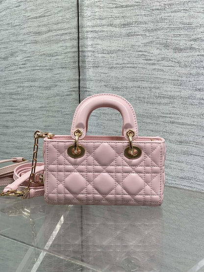 Dior 2026 Bow D-Joy Micro Bag Pink Lambskin