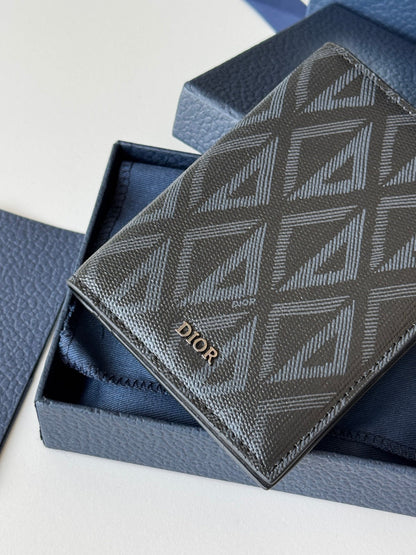 CD Diamond Saddle Passport Black Cowhide