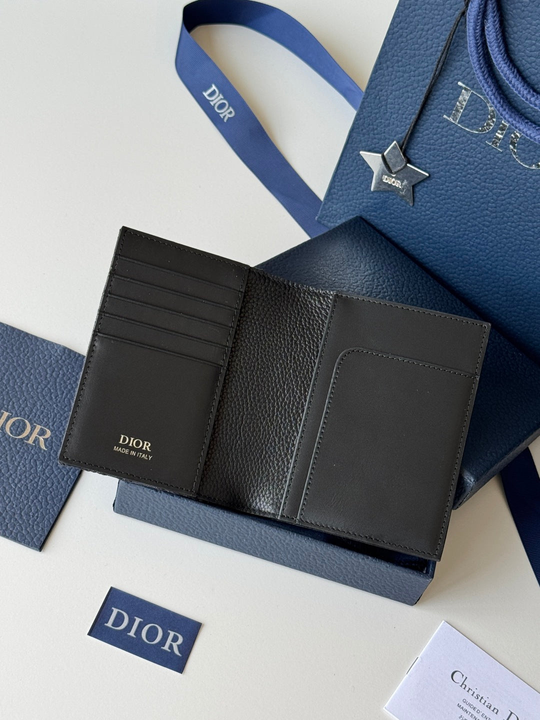 CD Saddle Passport Black Jacquard Cowhide