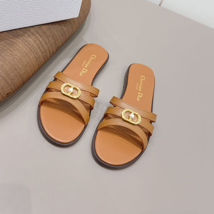 CD 26s 30M Slide Tan Calfskin 738223