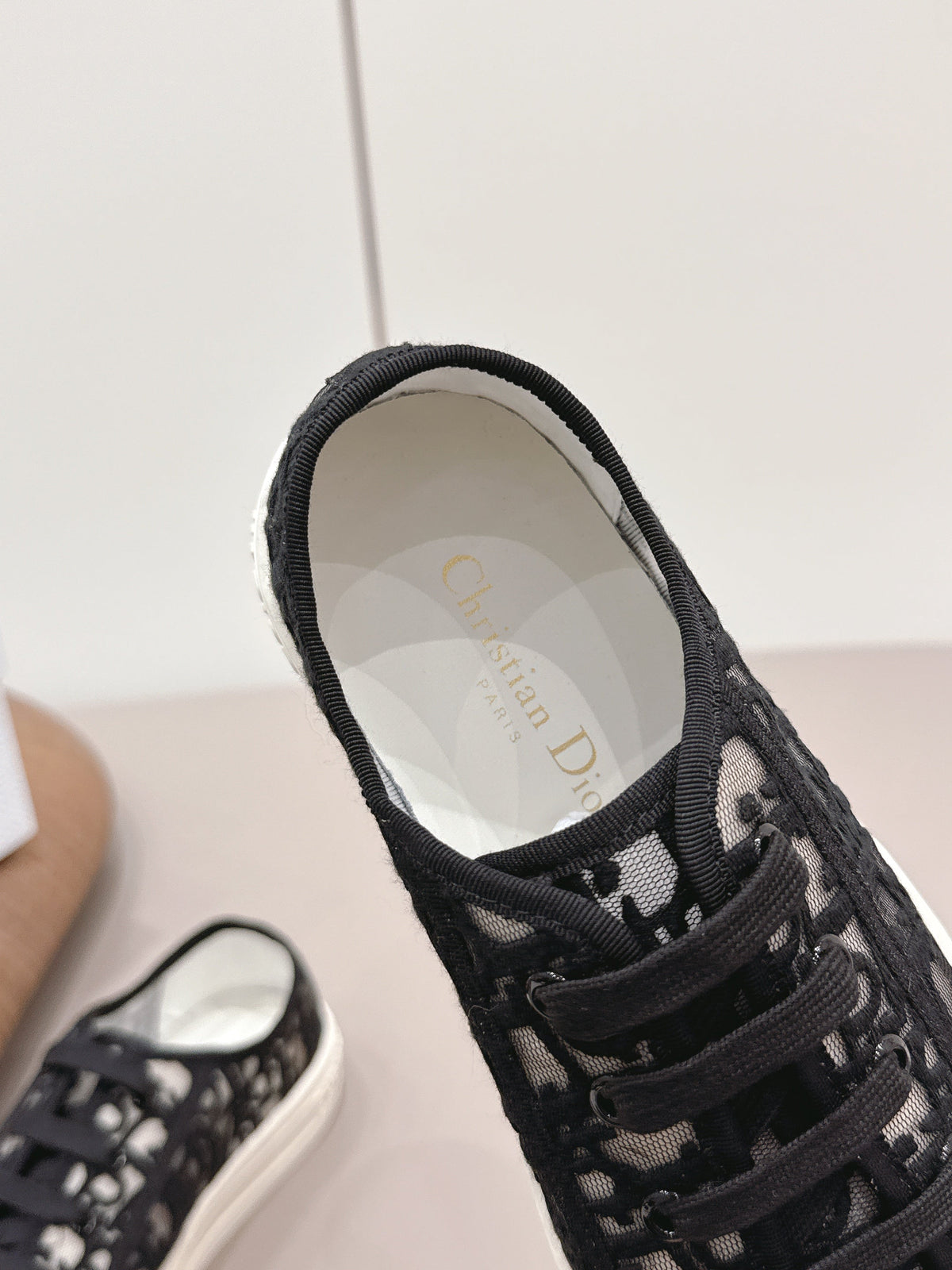 CD Walk'n'Dior Sneaker White Black Cotton Mesh 739318