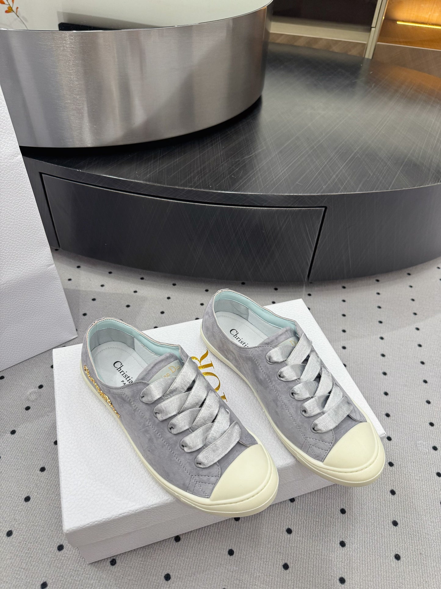 Dior Lucky Sneaker Grey Suede 618072