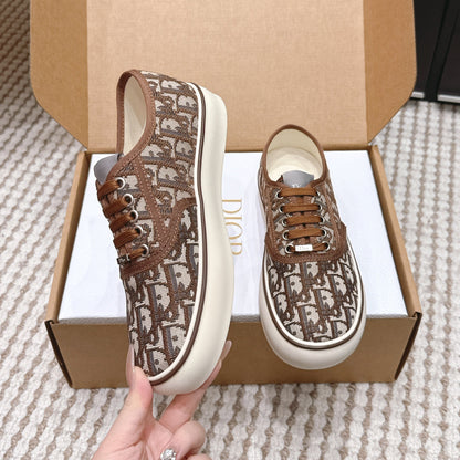 CD Saltwind Sneaker Brown Oblique Jacquard Cotton 632434