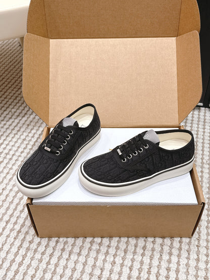 CD Saltwind Sneaker Black Oblique Jacquard Cotton 632435