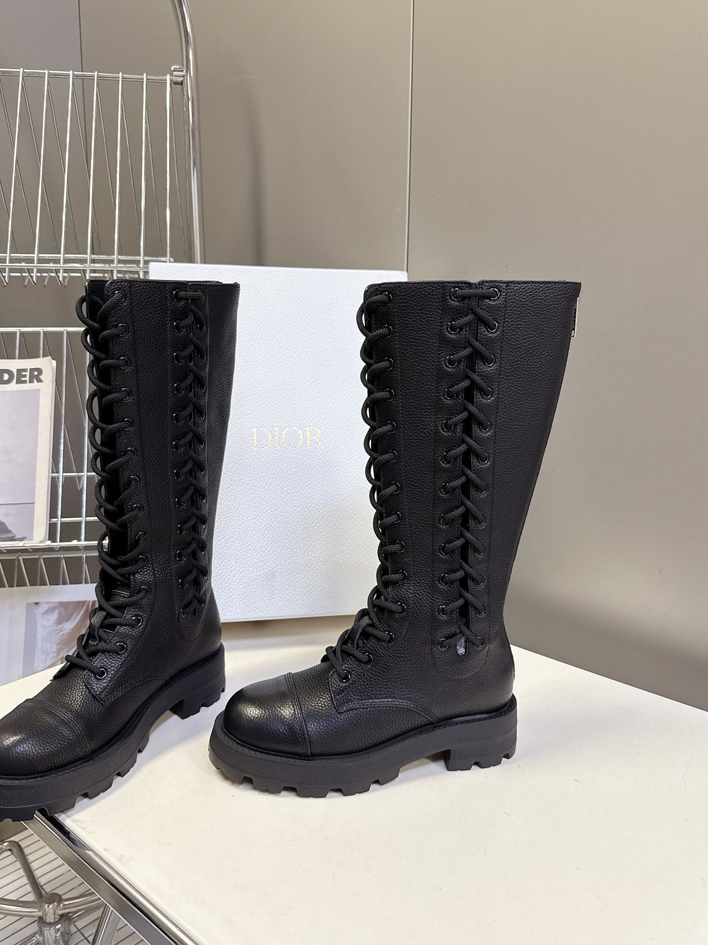 CD Martin Long Boots black top-grain calfskin 430999