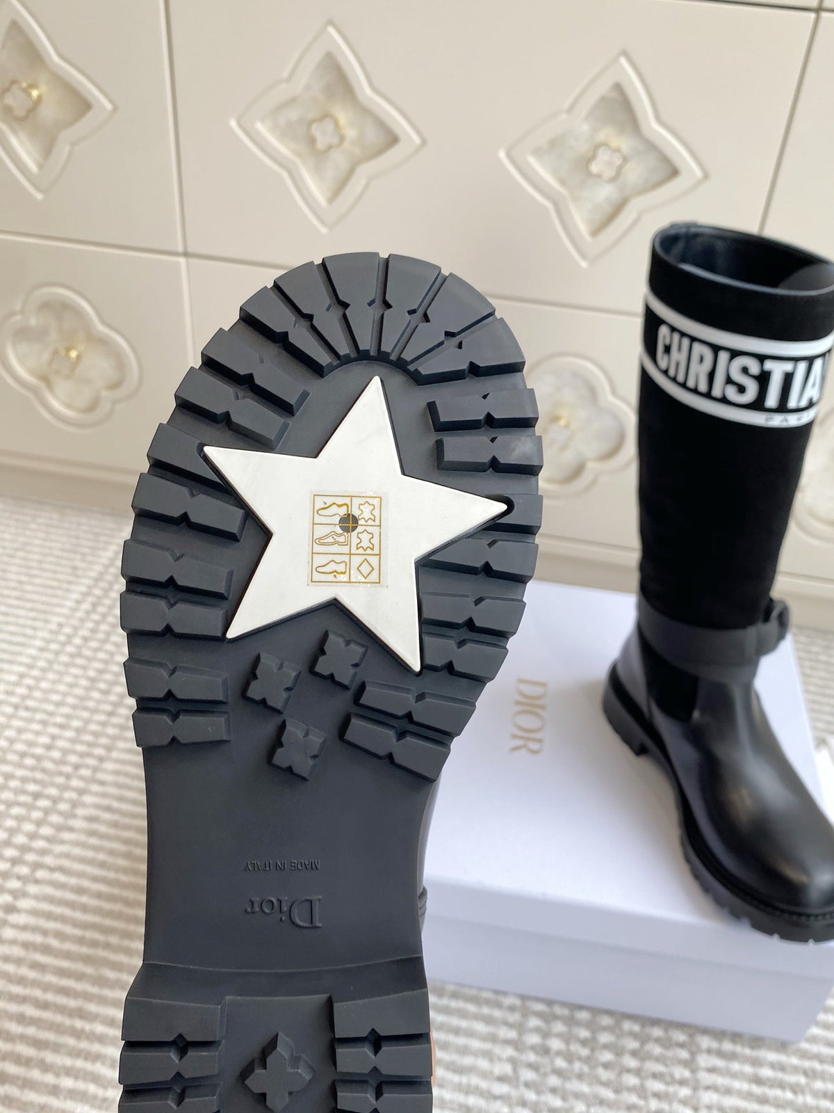 Dior 2025 Boot Black mix White Suede Cowhide 501186