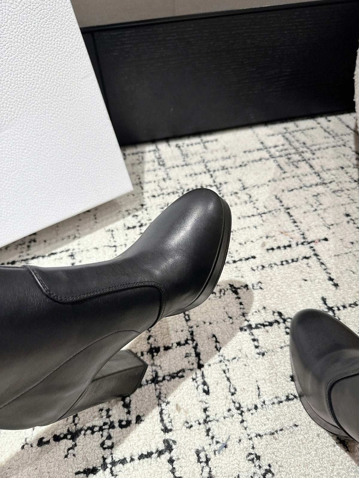 CD High Boots 100mm Black Lambskin