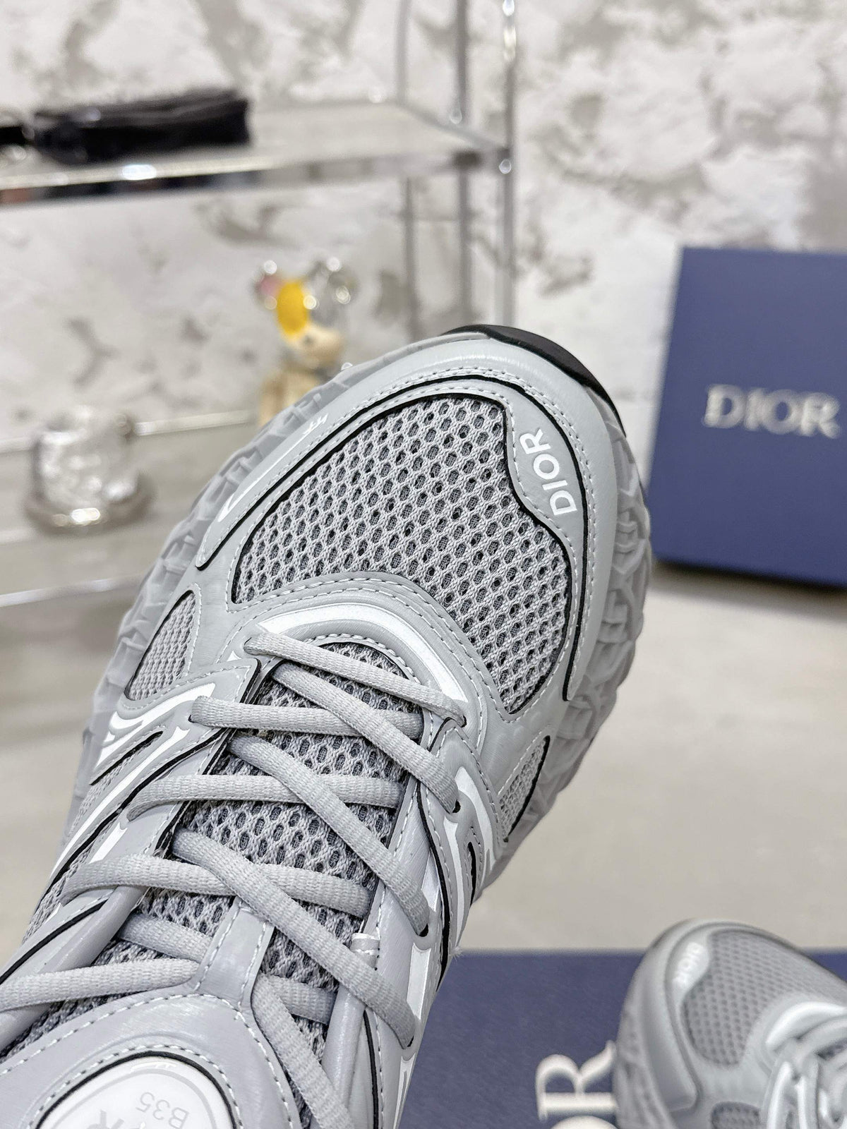 CD 26s Sneaker Light Grey Mesh Suede 905043