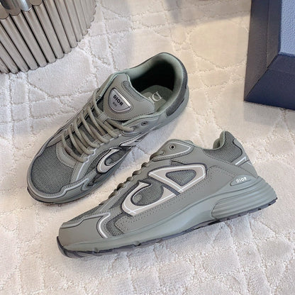 CD B30 Sneaker Dark Grey Polyester Mesh Fabric And Calfskin