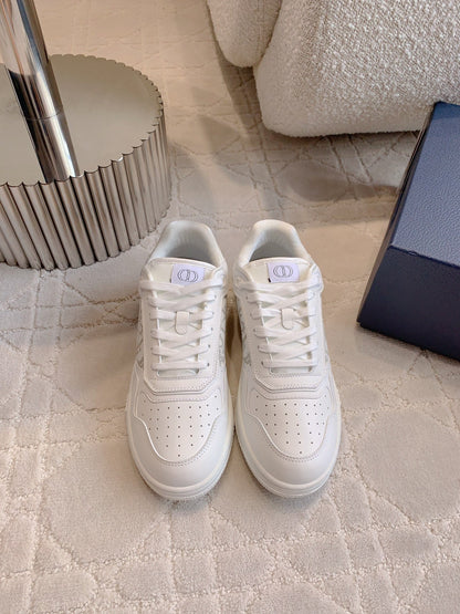 CD B27 Low-Top Sneaker White Print Calfskin