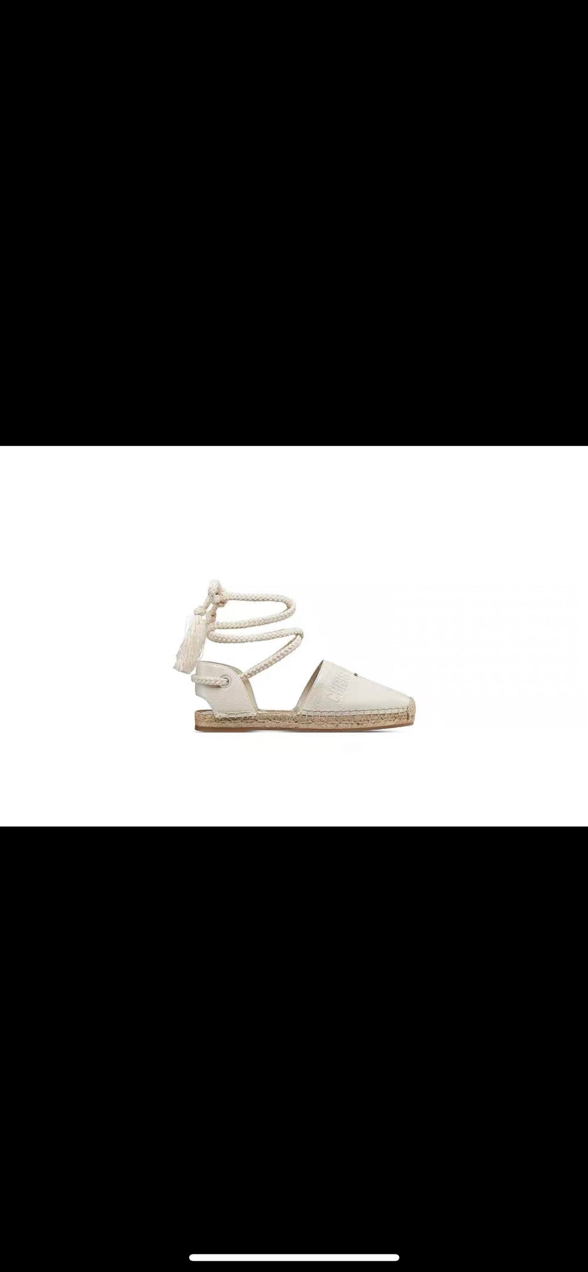 CD FW26 Espadrilles Ivory Sheepskin 692261