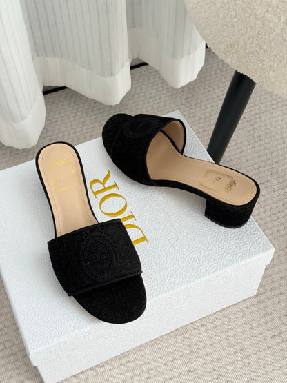 CD Médaillon Slide 4.5cm Black Denim 849735