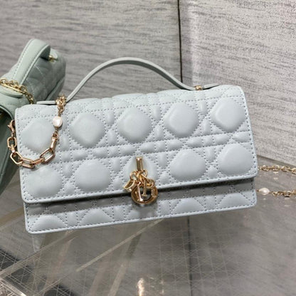 my cd mini 21 light cloud blue lambskin