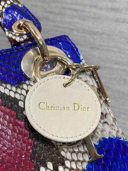 MINI 17 LADY BAG IN COLORFUL SNAKESKIN PATTERN LAMBSKIN 225981