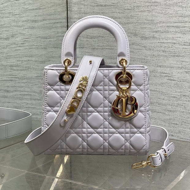 Dior 2026 Mini Lady Dior Bag Light Purple Lambskin 267705