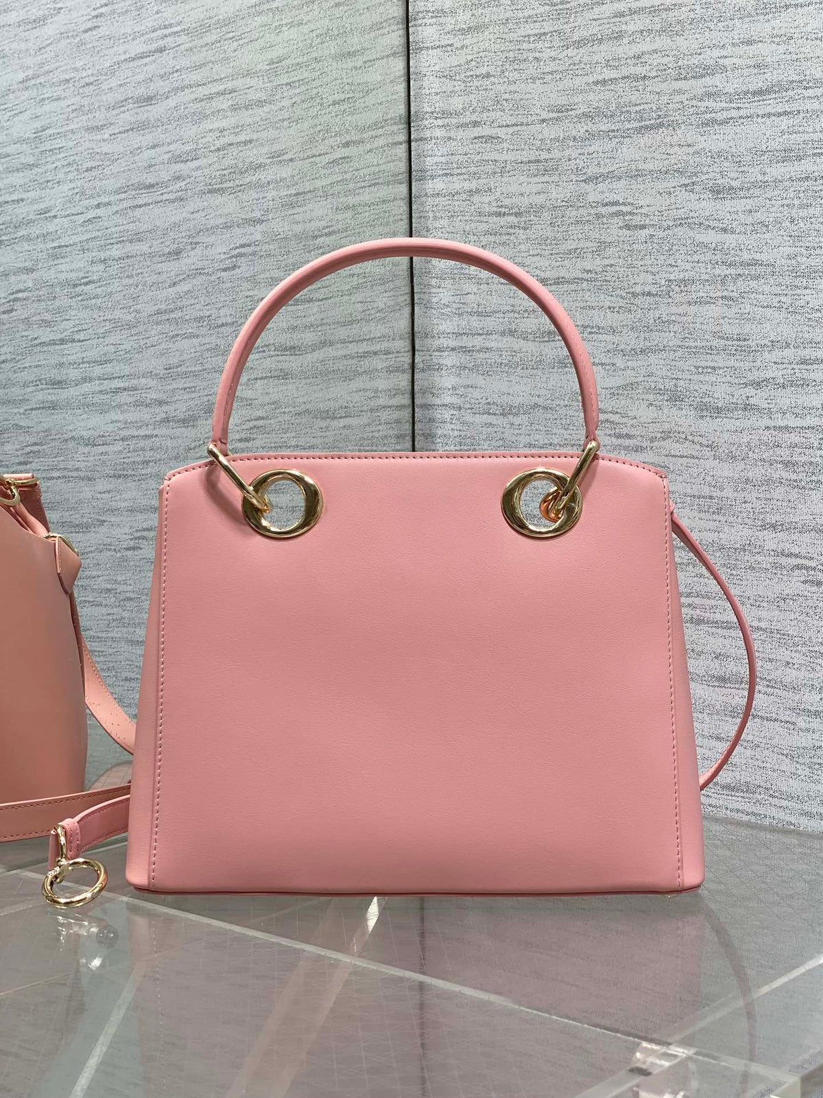 CD 26SS Bow-Adorned Bag Blush Pink Calfskin 272507