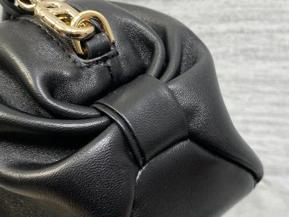 Dior 2026 Bow Pouch 20cm Black Lambskin 284145