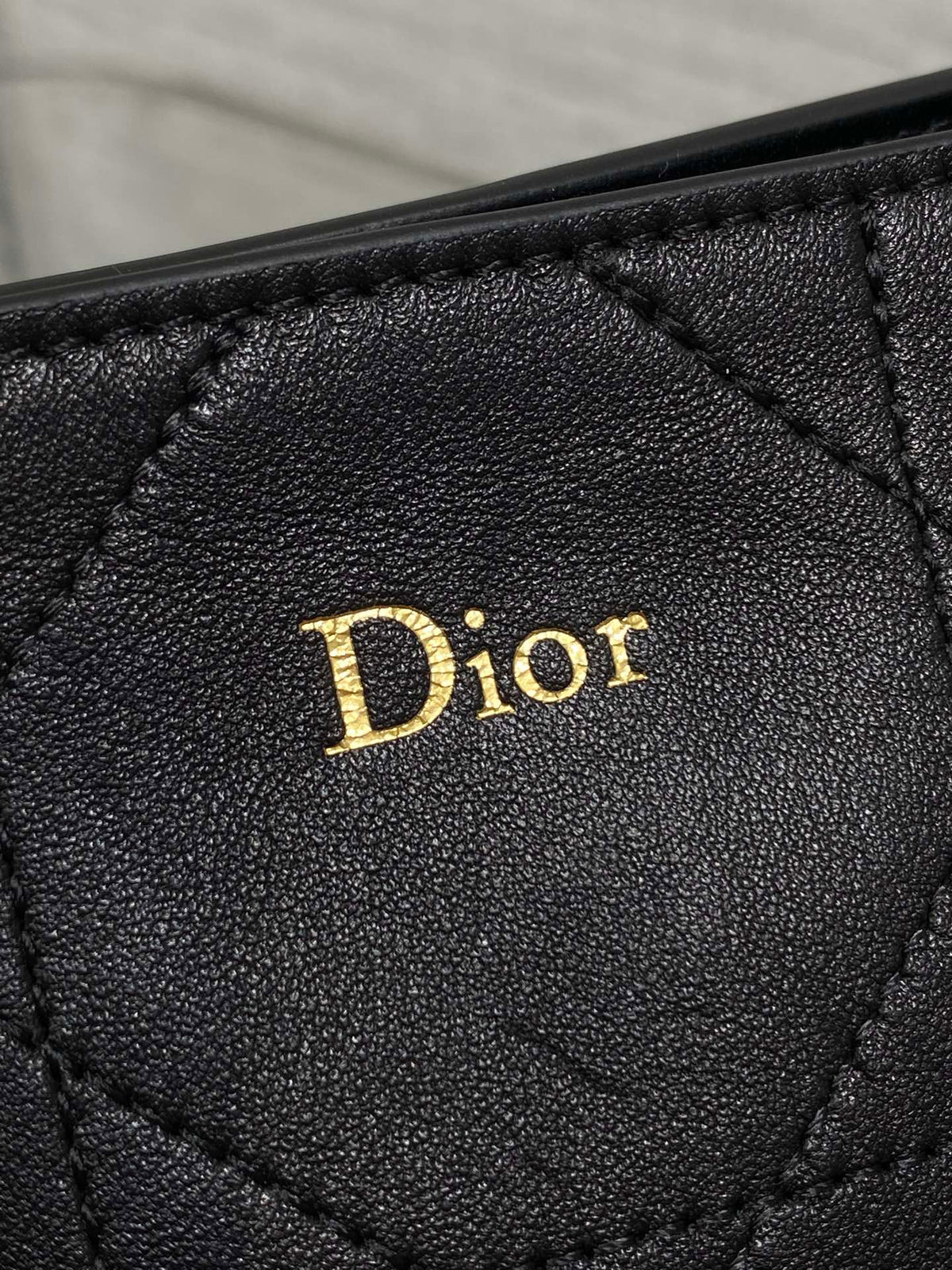 Dior Small Vertical Bag Black Macrocannage Lambskin 286596
