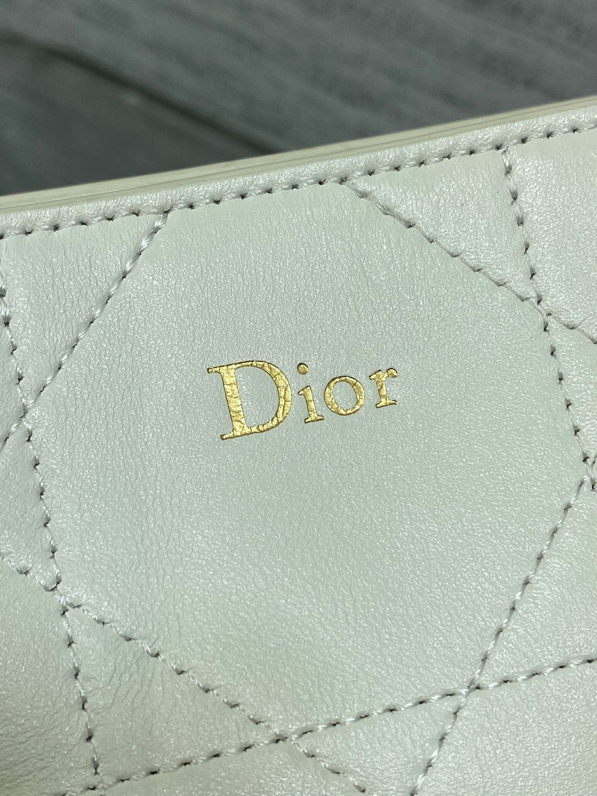 Dior Small Vertical Bag White Macrocannage Lambskin 286606
