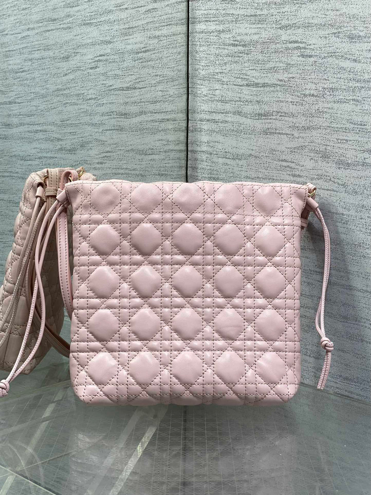 CD Adiorable Mini Bucket Bag Light Pink Lambskin 286637
