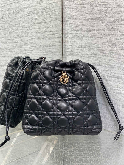 CD Adiorable Mini Bucket Bag Black Lambskin 286641