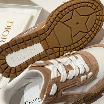 CD Tech Sneaker Coffee White Mesh Suede 707906