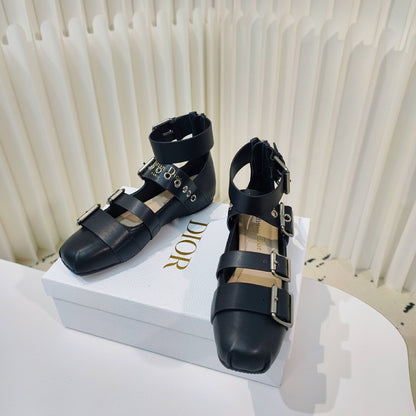 CD 25 Mary Jane Flat Calfskin and Suede 237989