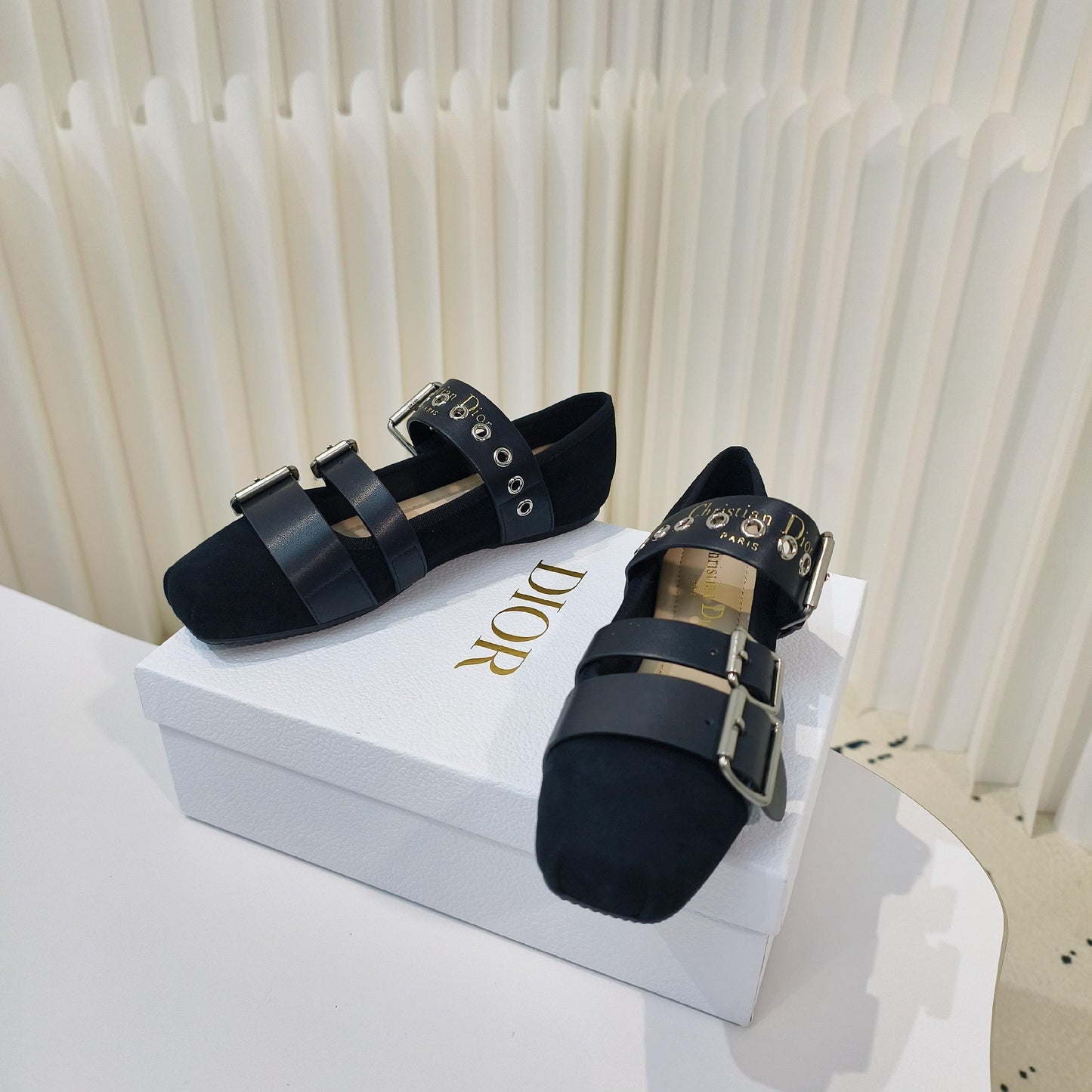 CD 25 Punk Ballet Flat Calfskin and Suede 237991