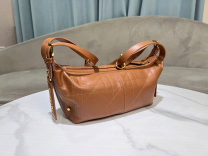 CD Hobo Bag 23 With Chain Brown Calfskin